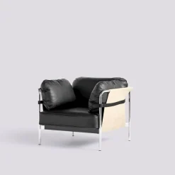 Hay Can 1 Seater Natural Canvas & Sort Sense Læder^ Stue
