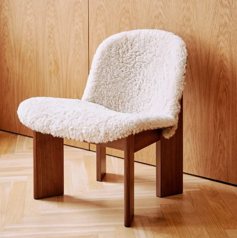 Hay Chisel Loungestol Walnut & Sheepskin^ Stole|Stue