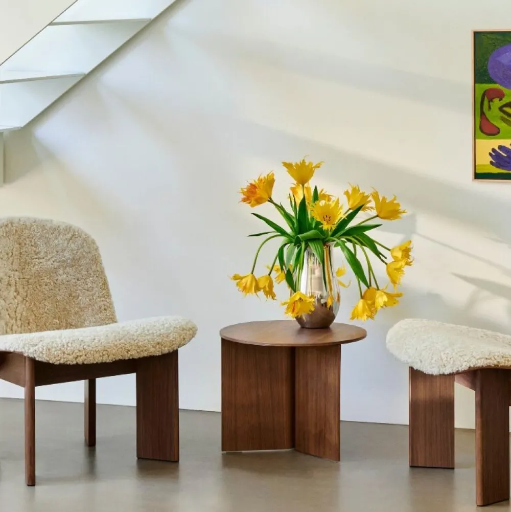 Hay Chisel Loungestol Walnut & Sheepskin^ Stole|Stue