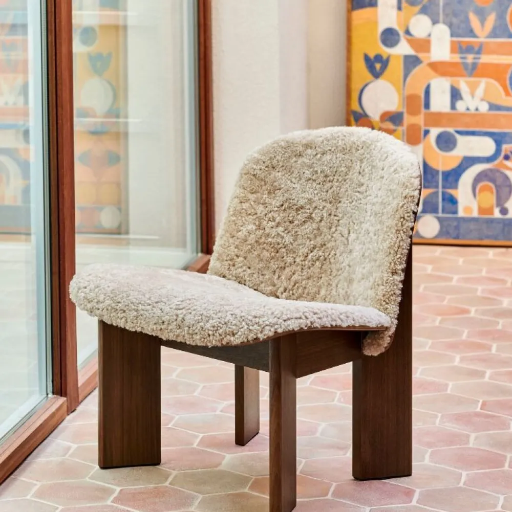 Hay Chisel Loungestol Walnut & Sheepskin^ Stole|Stue