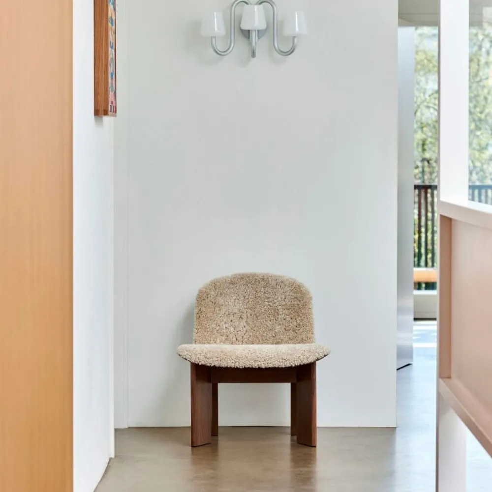 Hay Chisel Loungestol Walnut & Sheepskin^ Stole|Stue