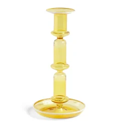 Hay Flare Candleholder Tall Yellow With White Rim^ Lysestager