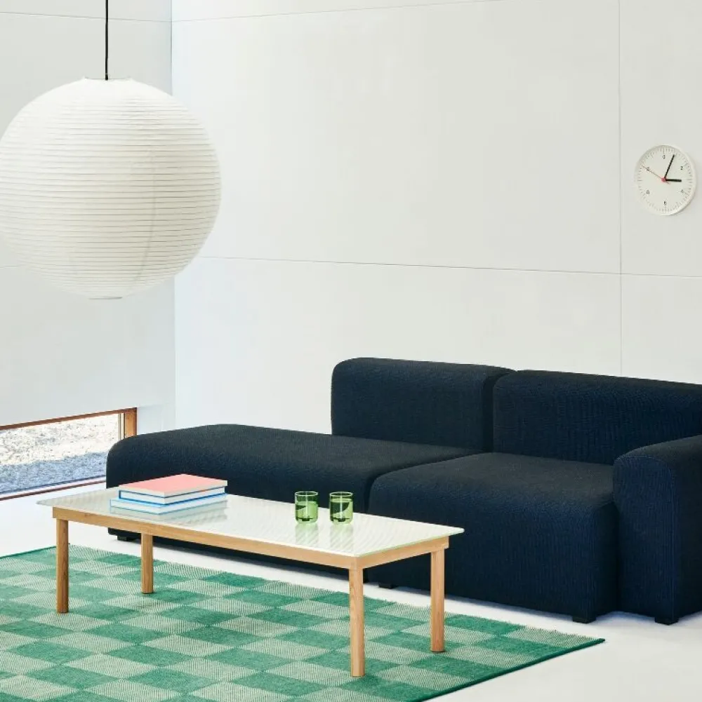 Hay Kofi Sofabord 140 x 50 Oak & Clear Reeded Glass^ Borde|Stue