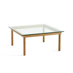 Hay Kofi Sofabord 80 x 80 Oak & Clear Glass^ Stue|Borde