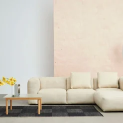 Hay Kofi Sofabord 80 x 80 Oak & Clear Glass^ Stue|Borde