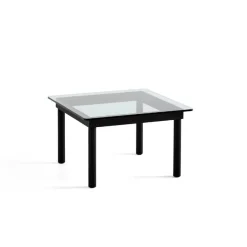 Hay Kofi Sofabord 60 x 60 Sortlakeret Eg & Klar Glas^ Stue|Borde