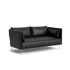 Hay Silhouette 2-Pers. Sofa Stål & Sort Sense Læder^ Sofaer|Stue