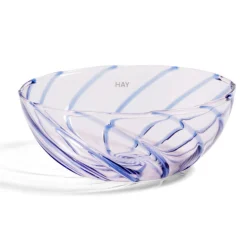 Hay Spin Bowl Set Of 2 Light Pink With Blue Stripe^ Skåle & Bakker
