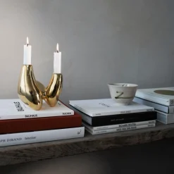 Hein Studio Unity Candleholder Gold^ Andet Boligtilbehør|Lysestager