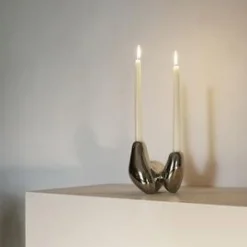 Hein Studio Unity Candleholder Silver^ Andet Boligtilbehør|Lysestager
