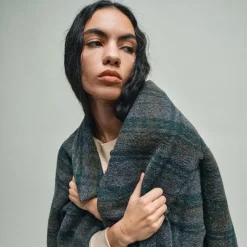 HEYANNO Believe Check Coat Deep Forest^Dame Overtøj