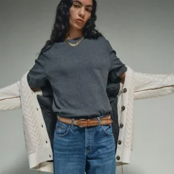 HEYANNO Grand Quilt Cardigan Ecru^Dame Overdele