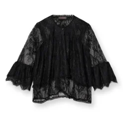 HEYANNO Neat Lace Blouse Black^Dame Overdele