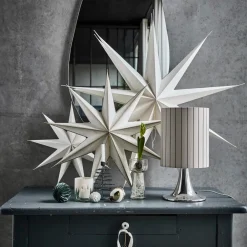 House Doctor 9 Point Star Off-White/Champagne Medium^ Julepynt