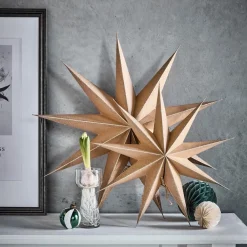 House Doctor 9 Point Star Nature Medium^ Julepynt