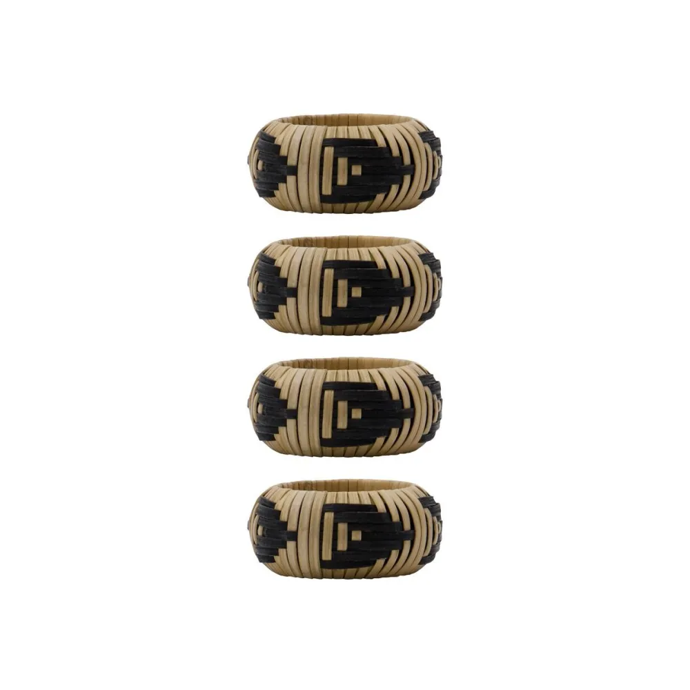 House Doctor Bam Napkin Rings Nature/Black^ Køkken