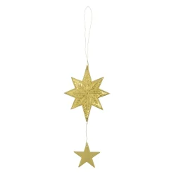 House Doctor Bird/Star/Heart Ornaments Antique Brass^ Julepynt