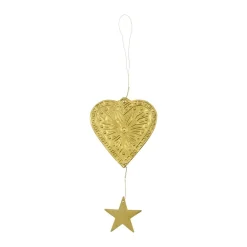 House Doctor Bird/Star/Heart Ornaments Antique Brass^ Julepynt