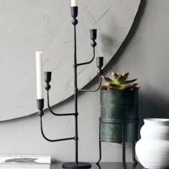 House Doctor Candle Stand Ira Black^ Andet Boligtilbehør|Lysestager