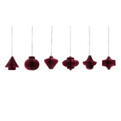 House Doctor Comb Ornaments Burgundy^ Juletræspynt|Julepynt