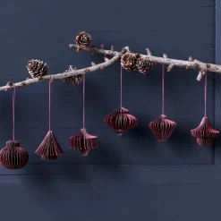 House Doctor Comb Ornaments Burgundy^ Juletræspynt|Julepynt