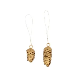 House Doctor Cone Ornaments Gold^ Juletræspynt|Julepynt