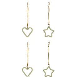 House Doctor Connect Ornaments Champagne (4 Pieces)^ Julepynt