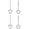 House Doctor Connect Ornaments Silver (4 Pieces)^ Julepynt