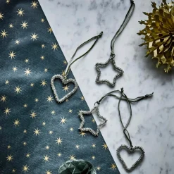 House Doctor Connect Ornaments Silver (4 Pieces)^ Julepynt