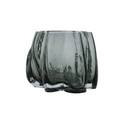 House Doctor Curva Tealight Holder Smoked Grey^ Lysestager