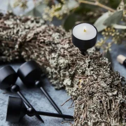 House Doctor Folk Candle Holder Black Low^ Julepynt|Adventsstager