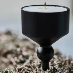 House Doctor Folk Candle Holder Black Low^ Julepynt|Adventsstager
