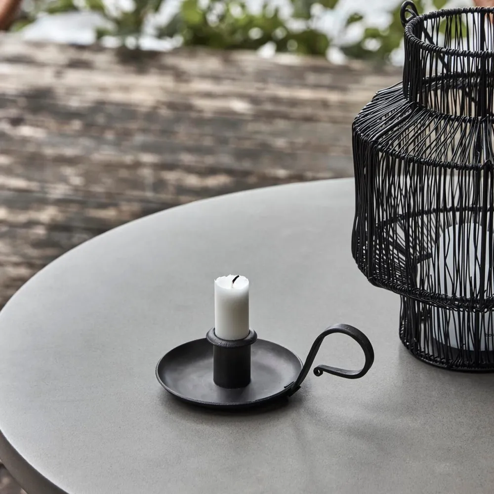 House Doctor Grab Candle Holder Black^ Lysestager