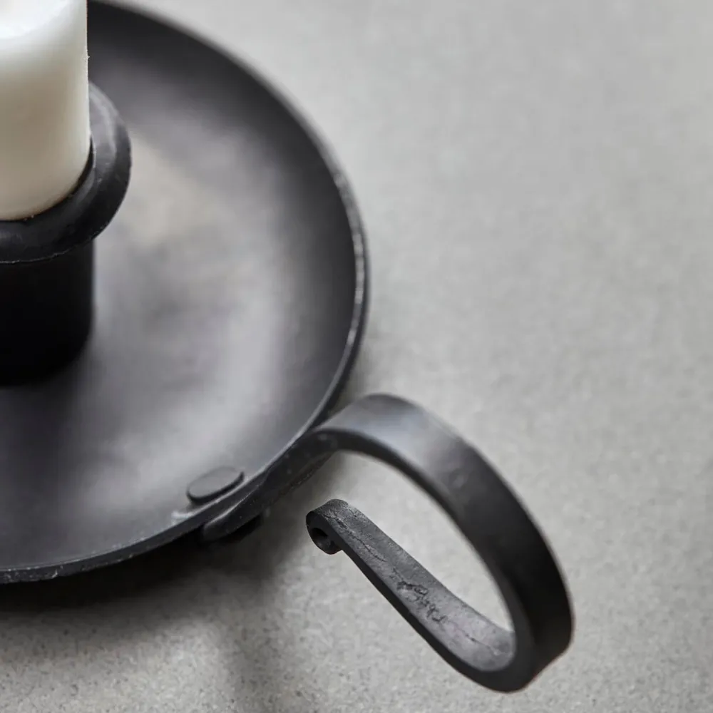 House Doctor Grab Candle Holder Black^ Lysestager