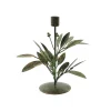 House Doctor Leaves Candle Stand Antique Green^ Lysestager
