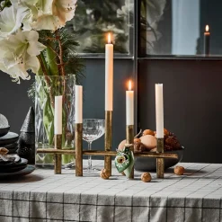 House Doctor Maxi 45 Candle Holder Antique Brass^ Julepynt|Adventsstager