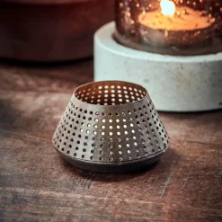 House Doctor Minis Tealight Holder Antique Brown^ Lysestager