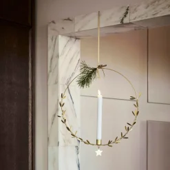 House Doctor Mistel Candle Holder Brass Large^ Julepynt|Adventsstager