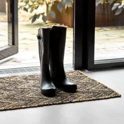 House Doctor Monta Door Mat Nature/Black 60x90 cm^ Entré|Tæpper & Måtter