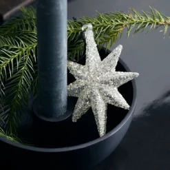 House Doctor Ornament Chunky Silver With Glitter^ Juletræspynt|Julepynt