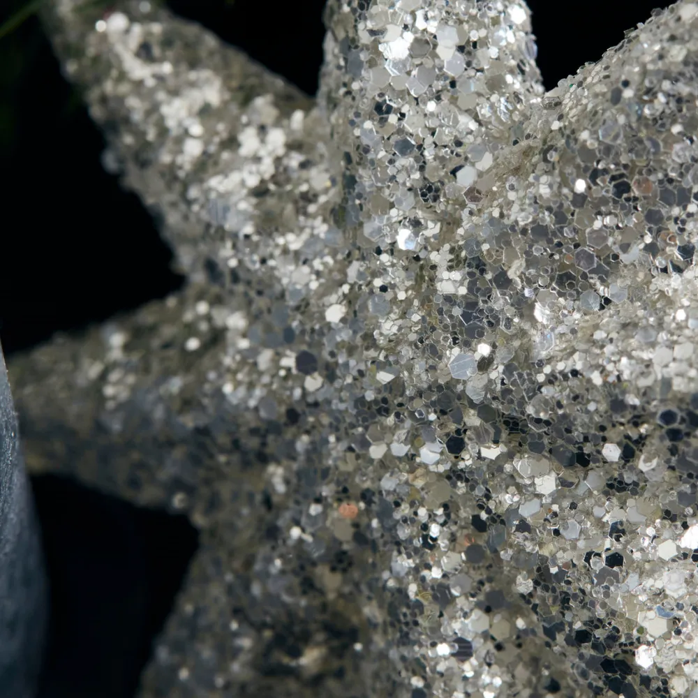 House Doctor Ornament Chunky Silver With Glitter^ Juletræspynt|Julepynt