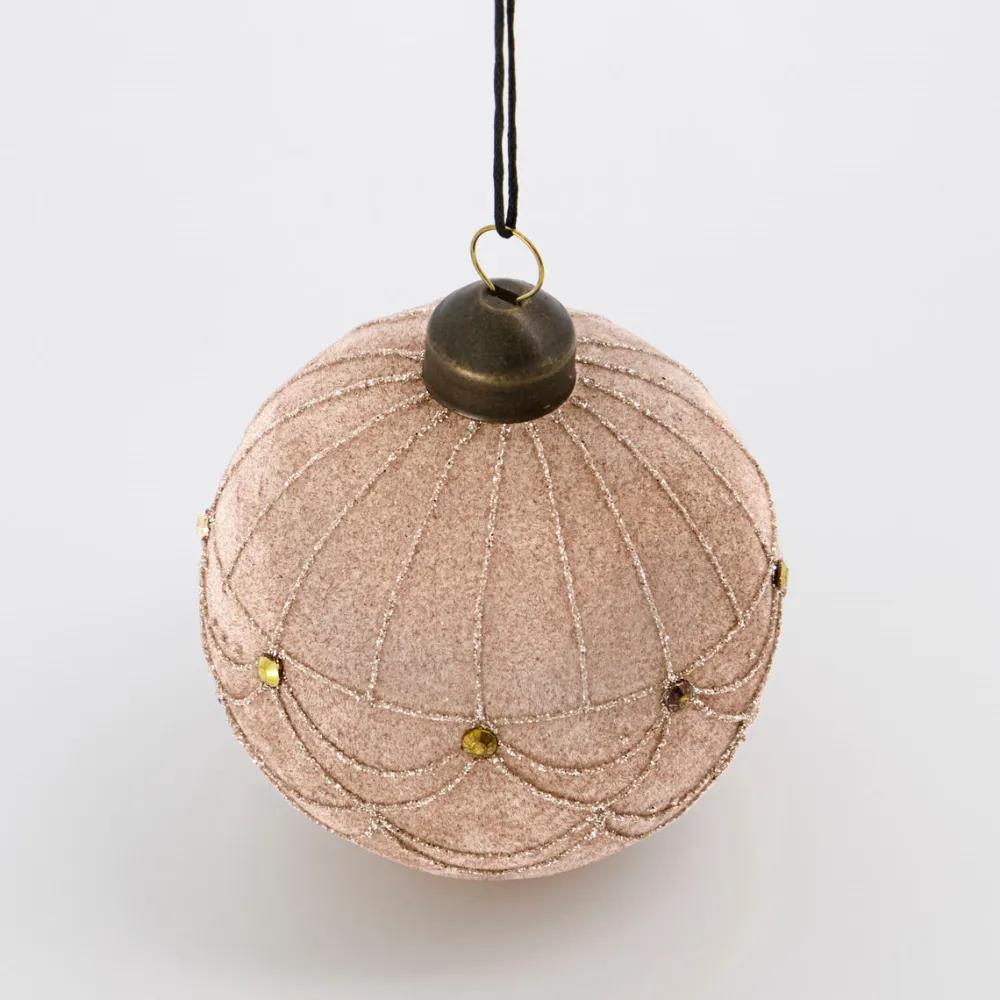 House Doctor Ornament Velour Sand Large^ Juletræspynt|Julepynt