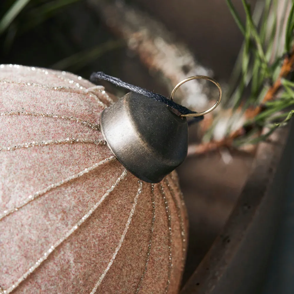 House Doctor Ornament Velour Sand Large^ Juletræspynt|Julepynt