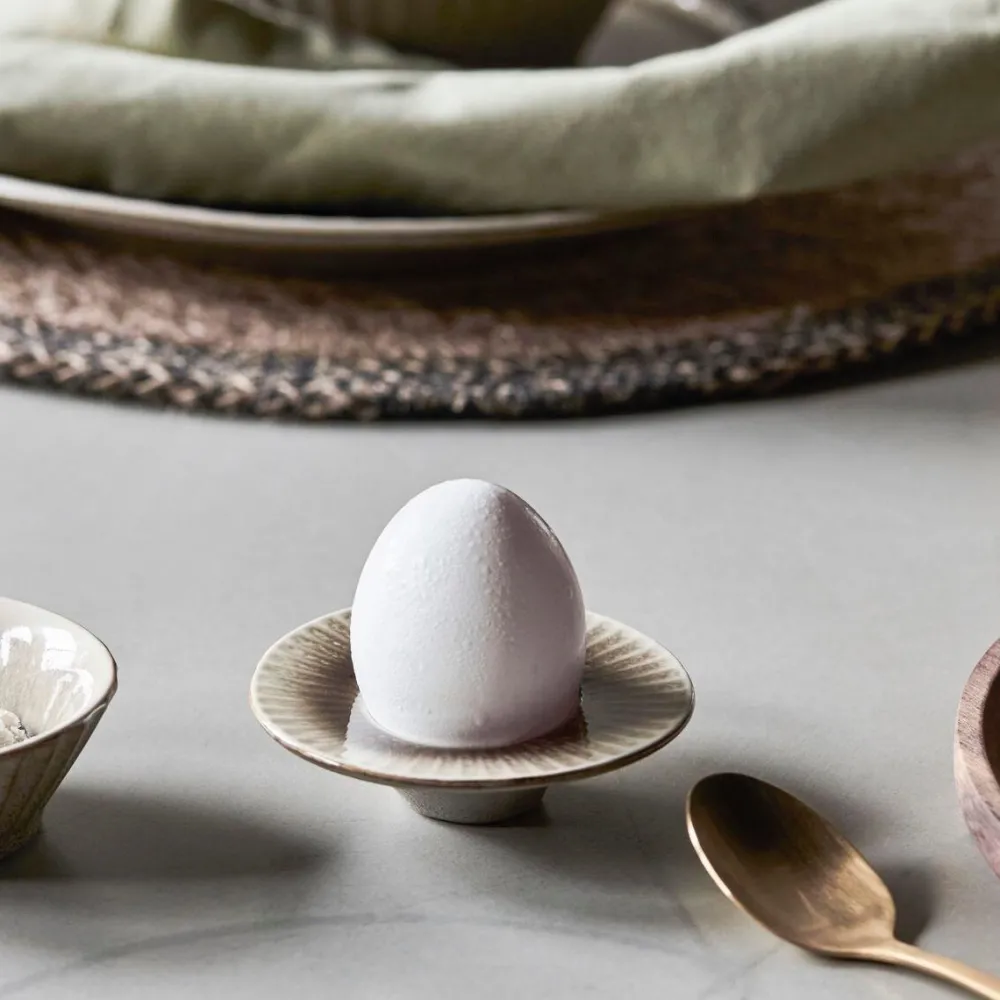 House Doctor Pleat Egg Cups Grey/Brown^ Keramik & Porcelæn