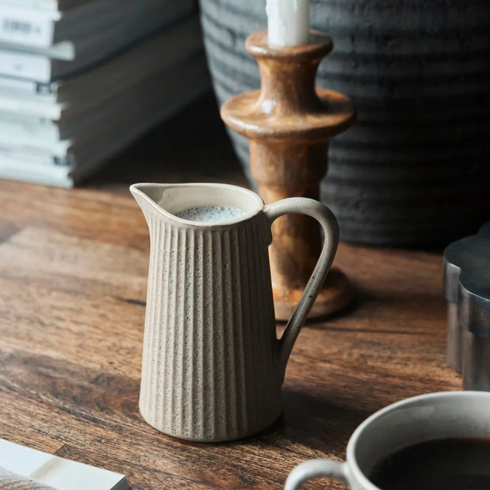 House Doctor Pleat Jug Grey/Brown Small^ Keramik & Porcelæn