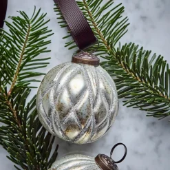 House Doctor Rhomb No. 2 Ornament Antique Silver^ Juletræspynt|Julepynt