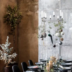 House Doctor Ring Candle Stand Black^ Juletræspynt|Julepynt