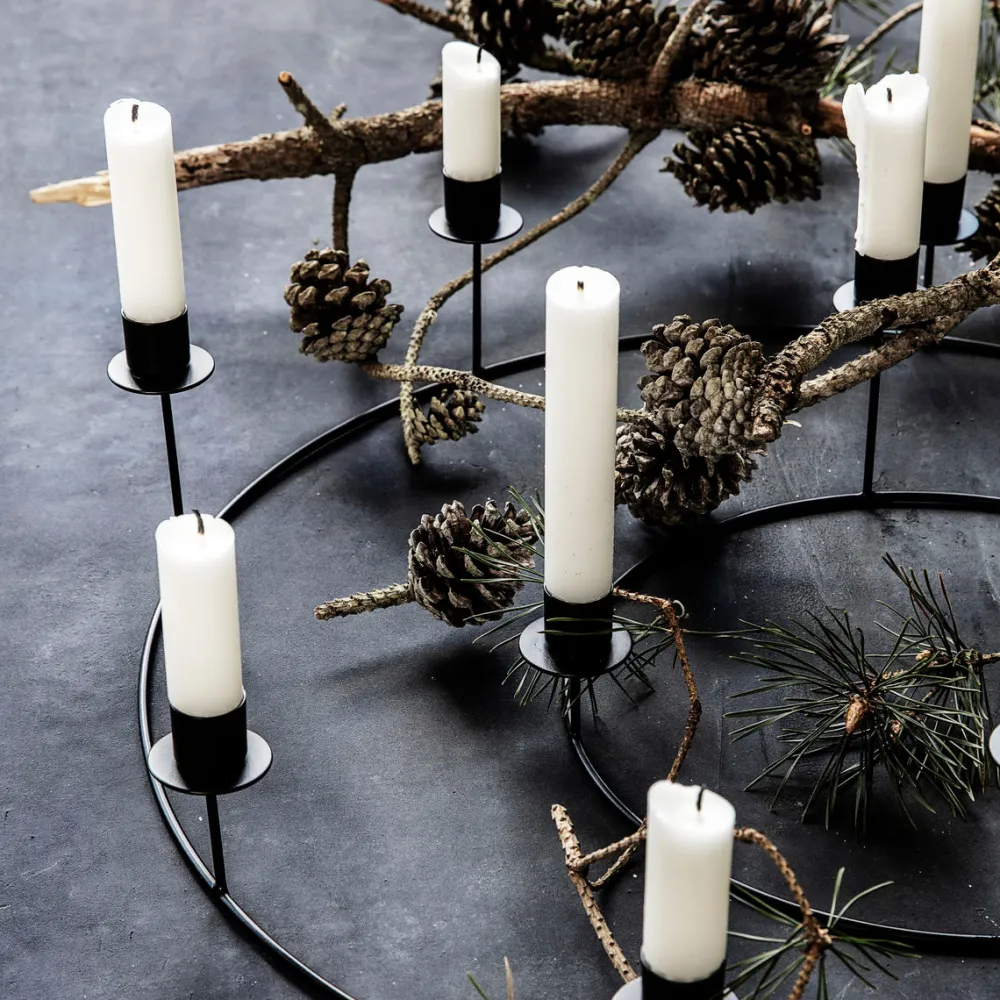 House Doctor Ring Candle Stand Black^ Juletræspynt|Julepynt