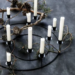 House Doctor Ring Candle Stand Black^ Juletræspynt|Julepynt