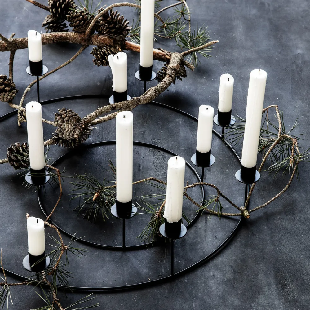 House Doctor Ring Candle Stand Black^ Juletræspynt|Julepynt